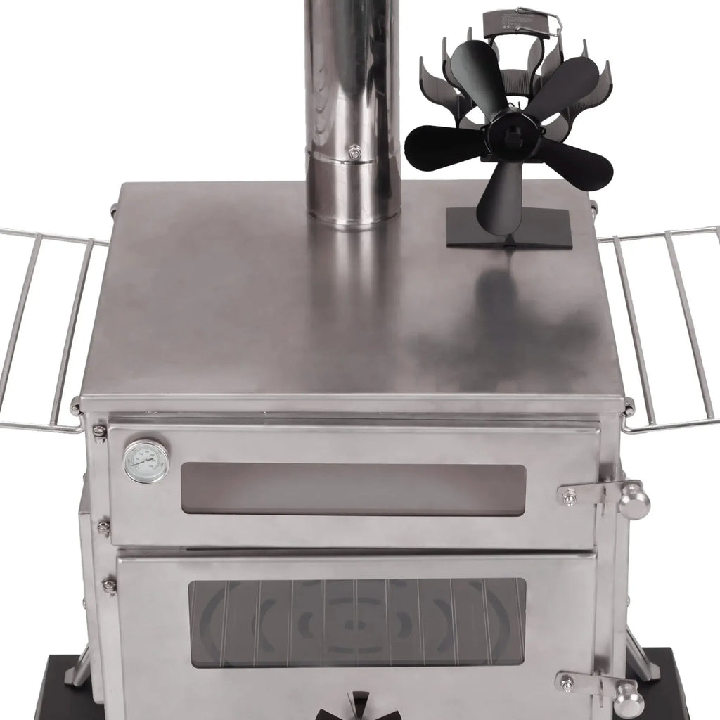 4 Blade Stove Fan With Temperature Gauge