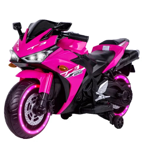 Jueshuai Outdoor 12V Electric Kids Motorcycle LED Lights Bluetooth Music