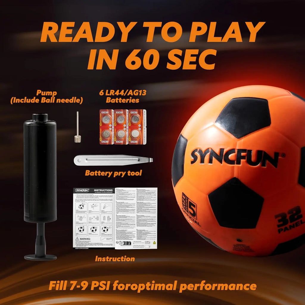 Joyfy Glow in the Dark Light Up Soccer Ball