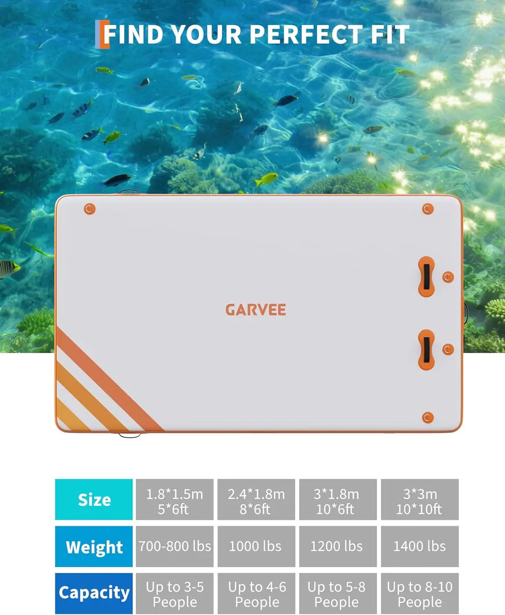 HiMISS Inflatable Floating Dock With Non Slip Surface For Lakes