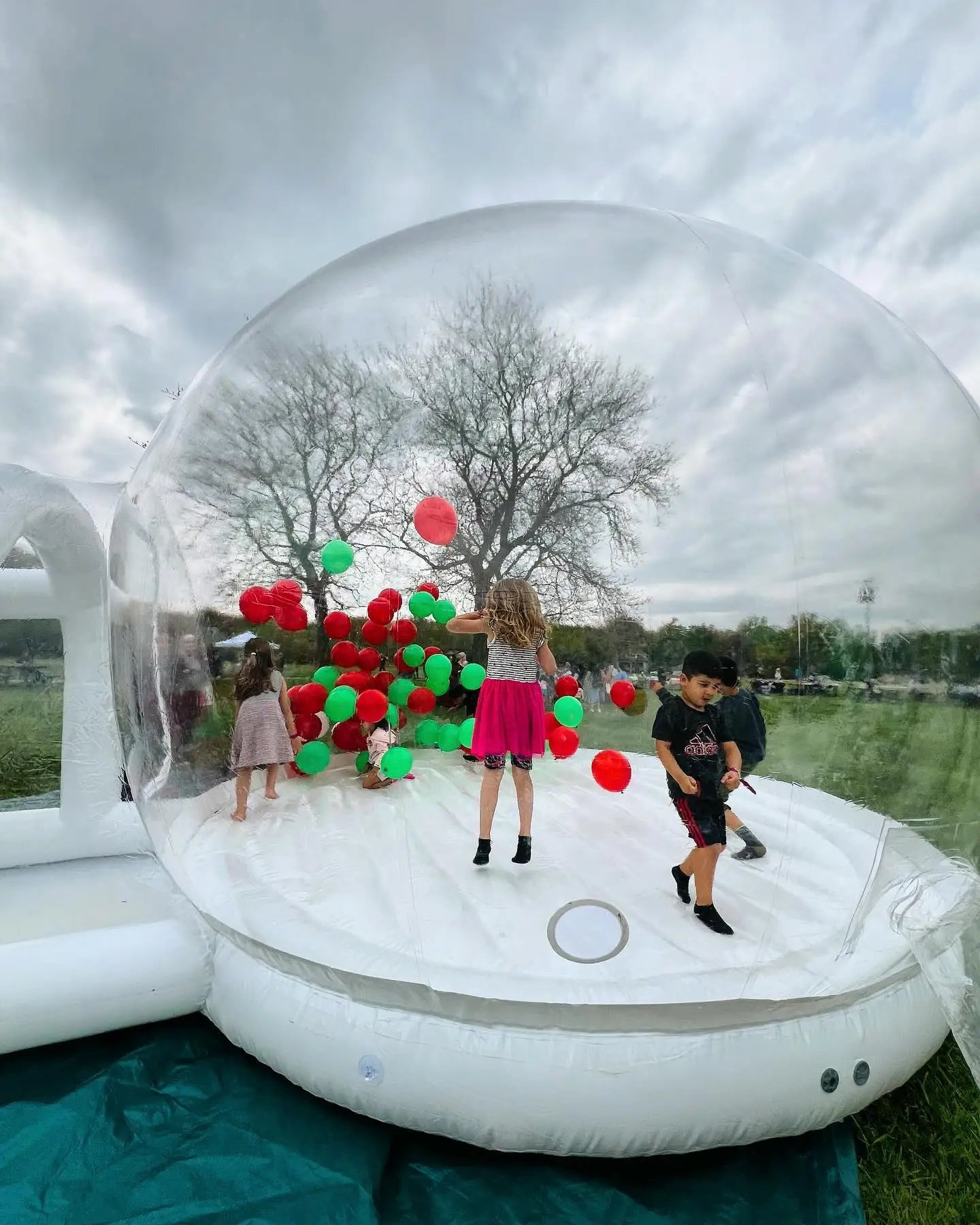 Ejia Balloon Jumping Inflatable Bubble House With Outdoor Trampoline Dome