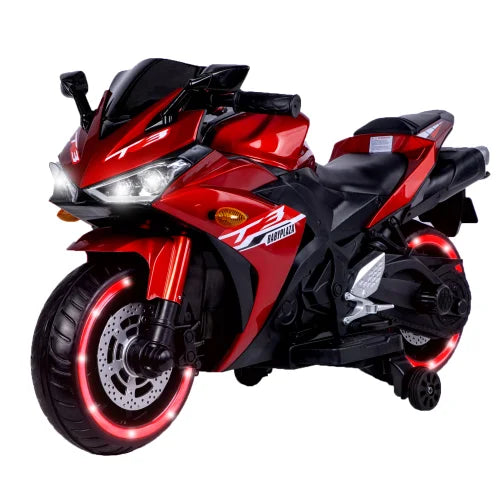 Jueshuai Outdoor 12V Electric Kids Motorcycle LED Lights Bluetooth Music