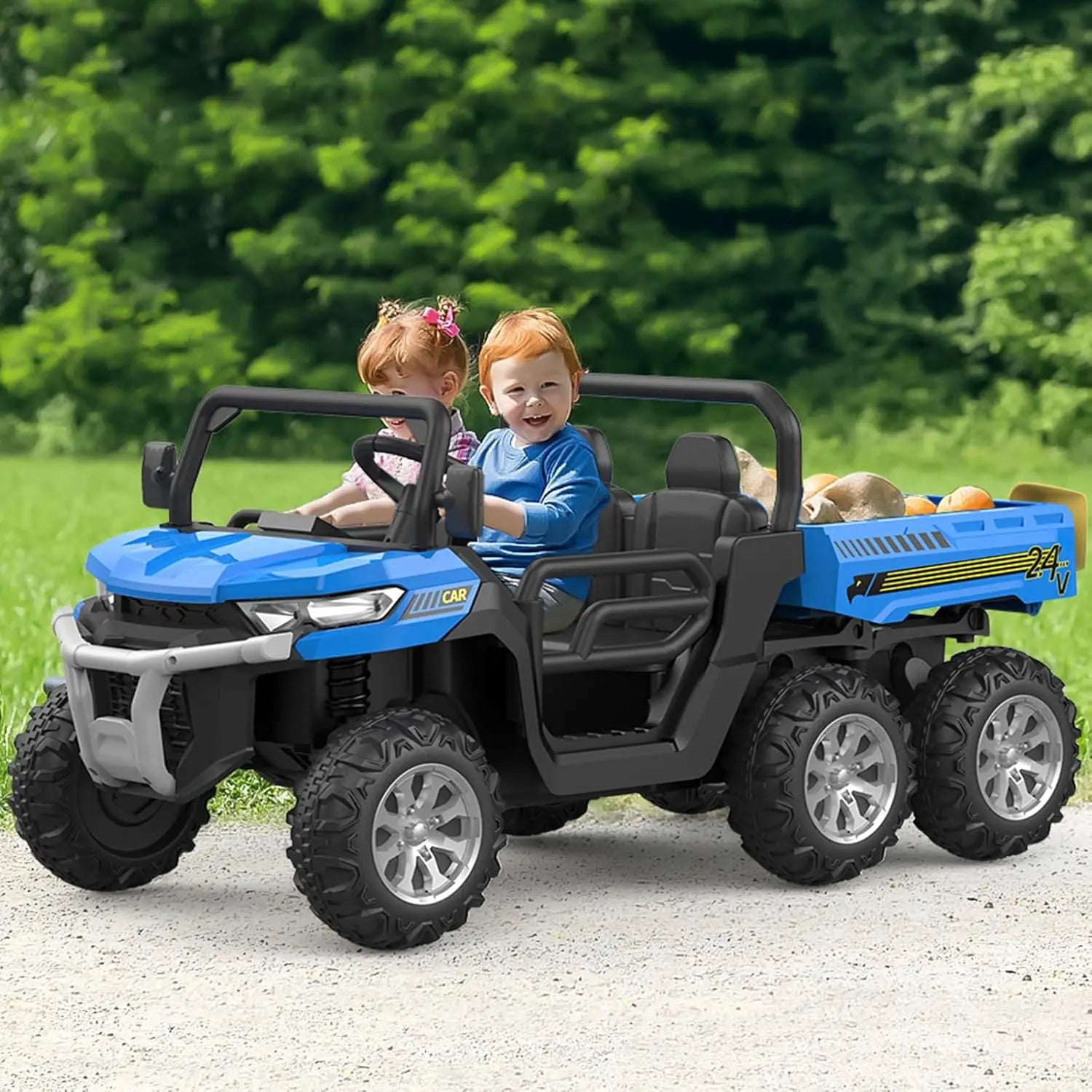 HiMIS 24V 2Seater 4WD Ride On Dump Truck With Remote