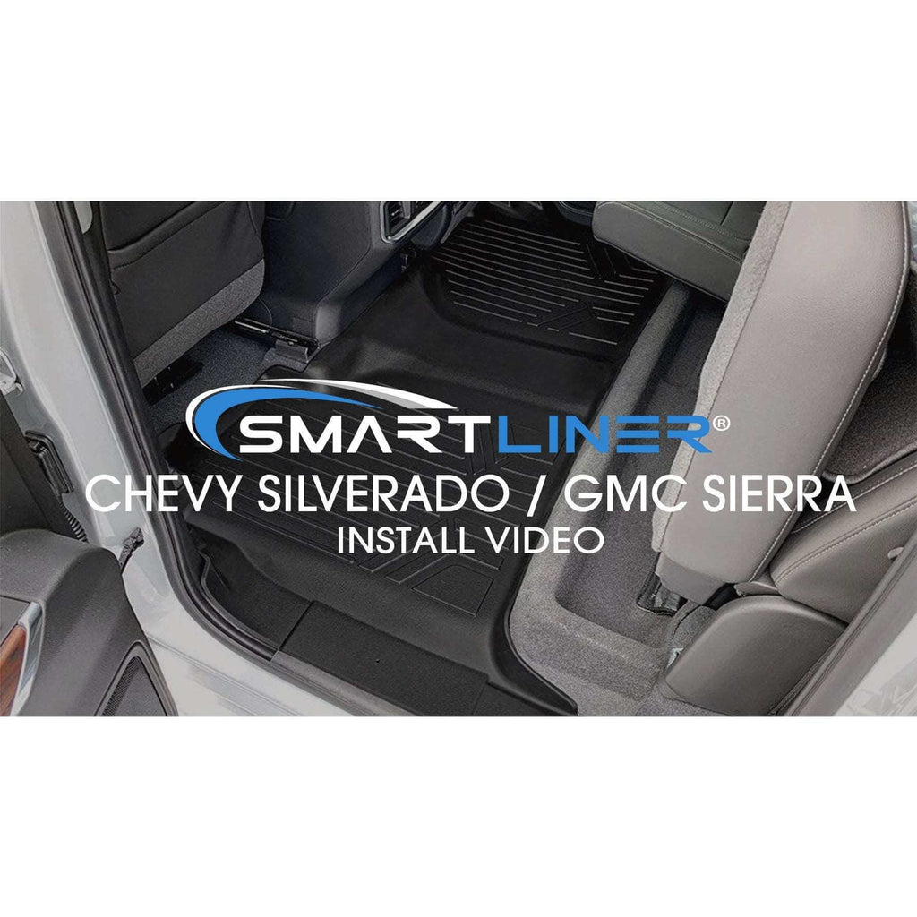 SMARTLINER Custom Fit Floor Liners For 2001-2007 Silverado/Sierra 1500/2500/3500 Double/Extended Cab Classic Body Style