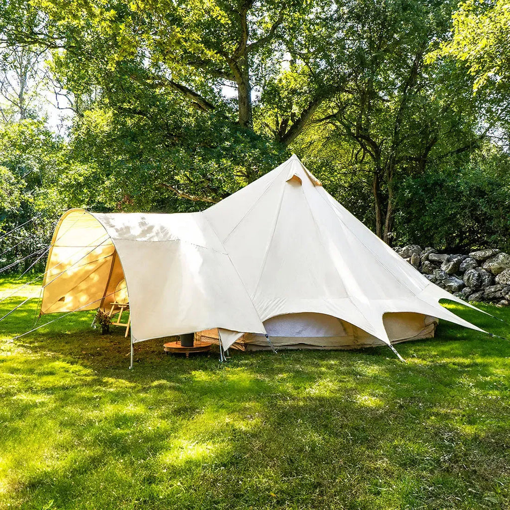 Boutique Camping Bell Tent Curved Canopy Awning