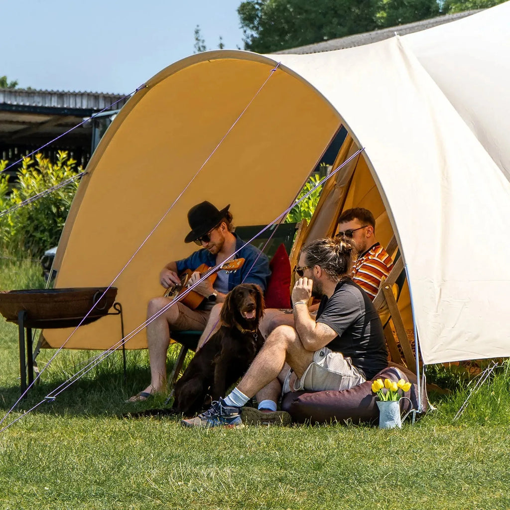 Boutique Camping Bell Tent Curved Canopy Awning