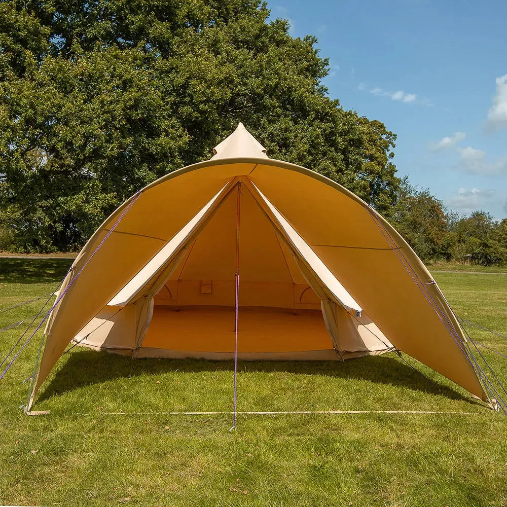 Boutique Camping Bell Tent Curved Canopy Awning
