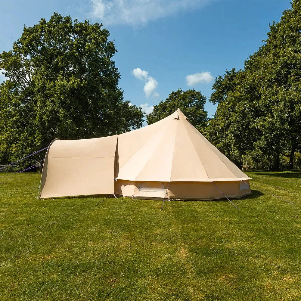 Boutique Camping Bell Tent Curved Canopy Awning