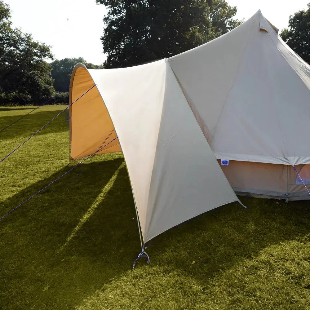 Boutique Camping Bell Tent Curved Canopy Awning
