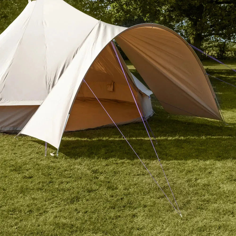 Boutique Camping Bell Tent Curved Canopy Awning