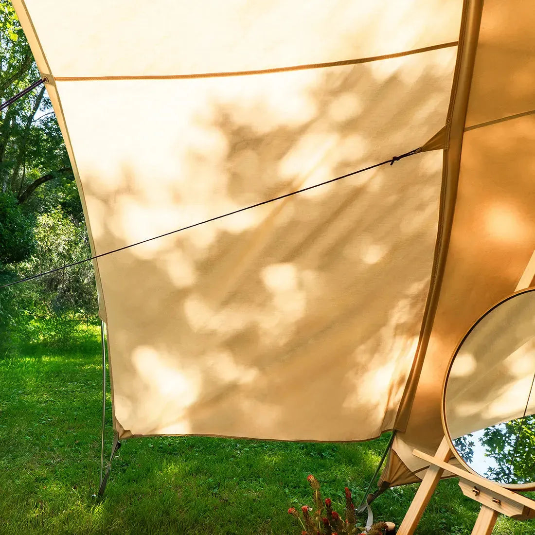 Boutique Camping Bell Tent Curved Canopy Awning