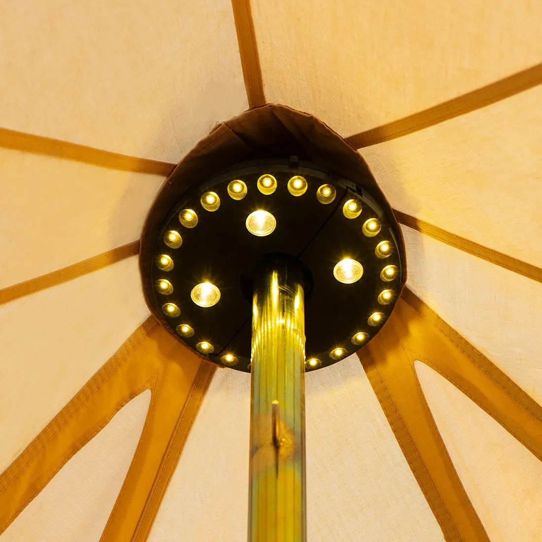 Boutique Camping Bell Tent Centre Pole Cordless Light