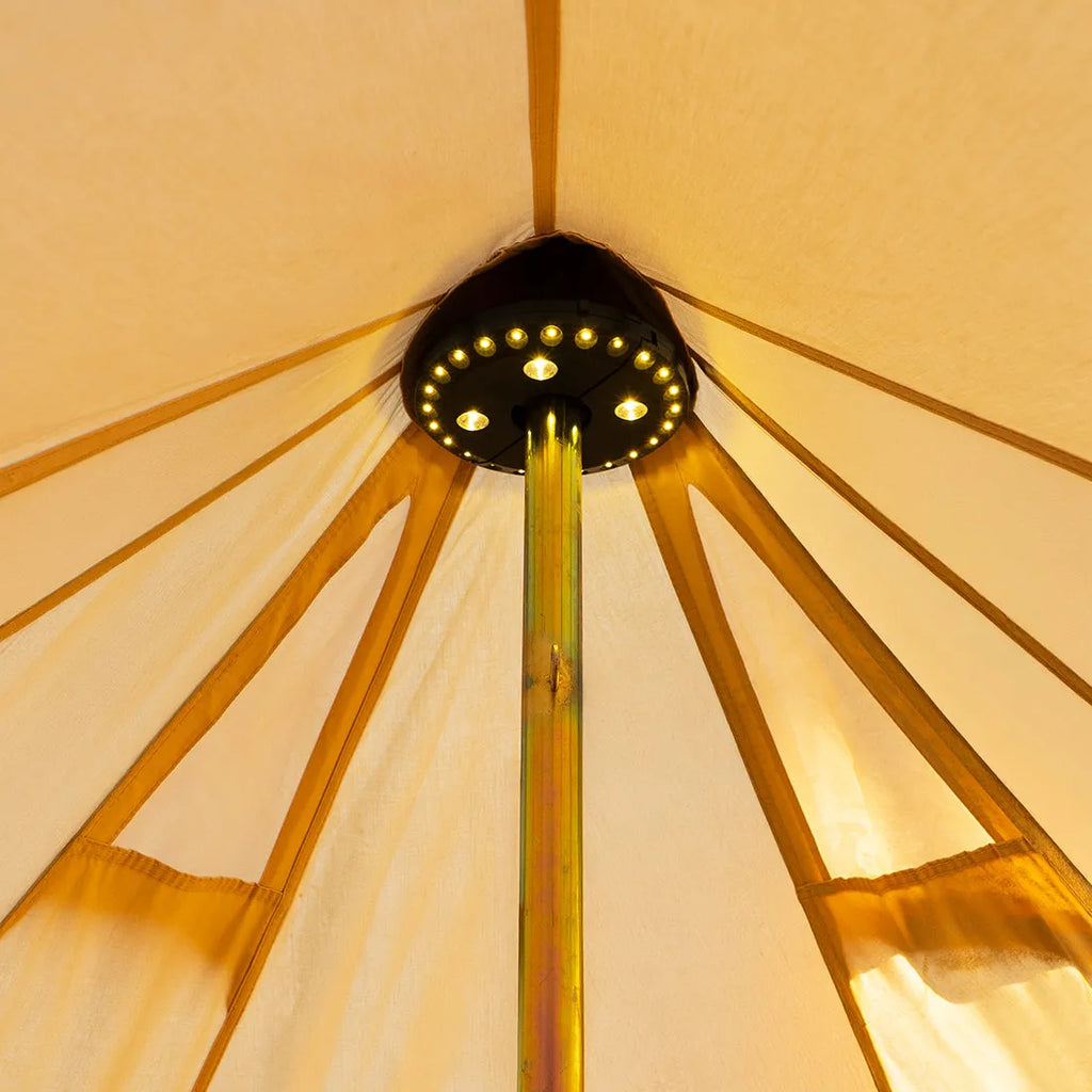 Boutique Camping Bell Tent Centre Pole Cordless Light