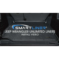 SMARTLINER Custom Fit Floor Liners For 2018-2024 Wrangler JL Unlimited (No Sub and No Flat Load Floor)