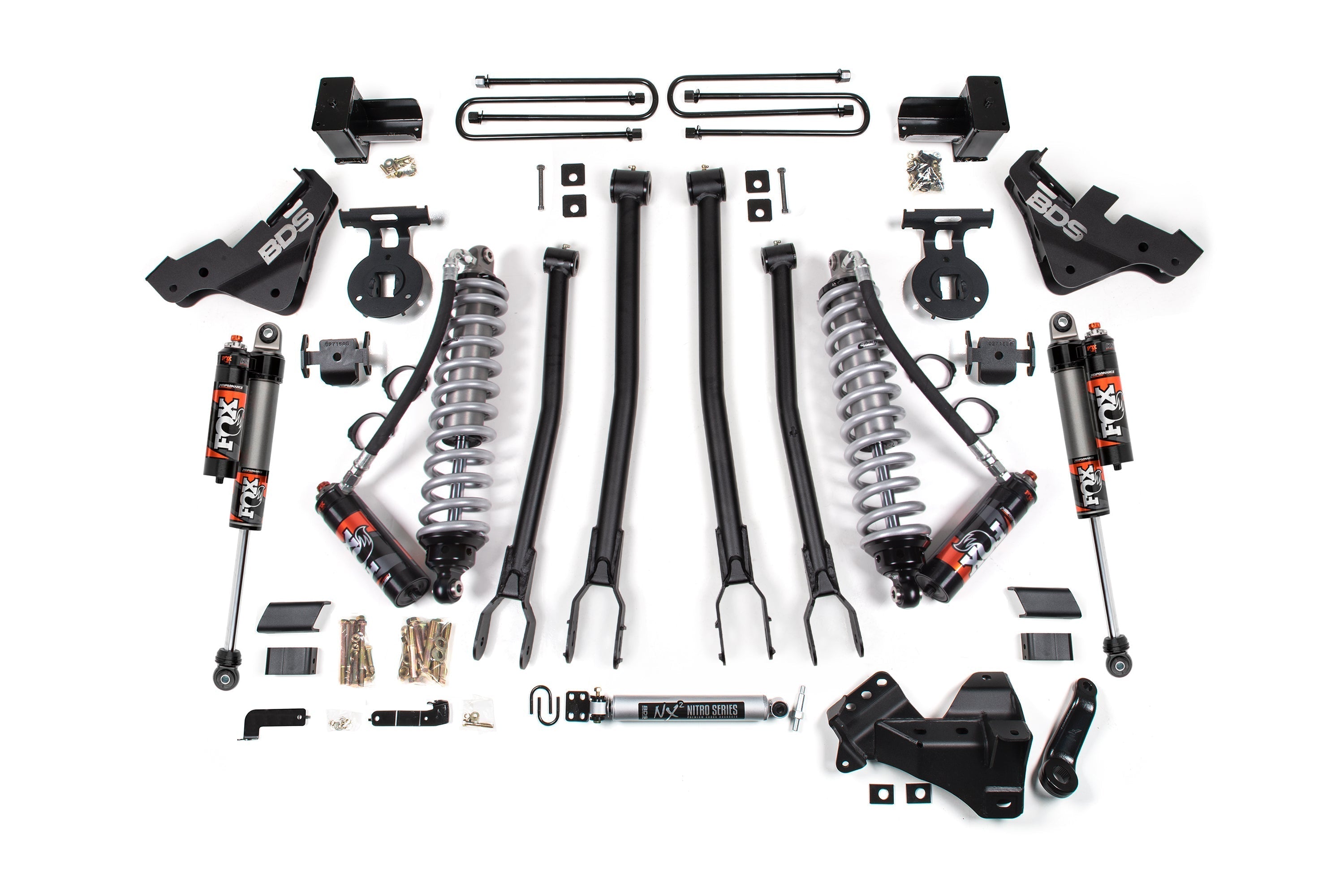 5 Inch Lift Kit w/ 4-Link | FOX 2.5 Performance Elite Coil-Over Conversion | Ford F250/F350 Super Duty (23-26) 4WD | Diesel