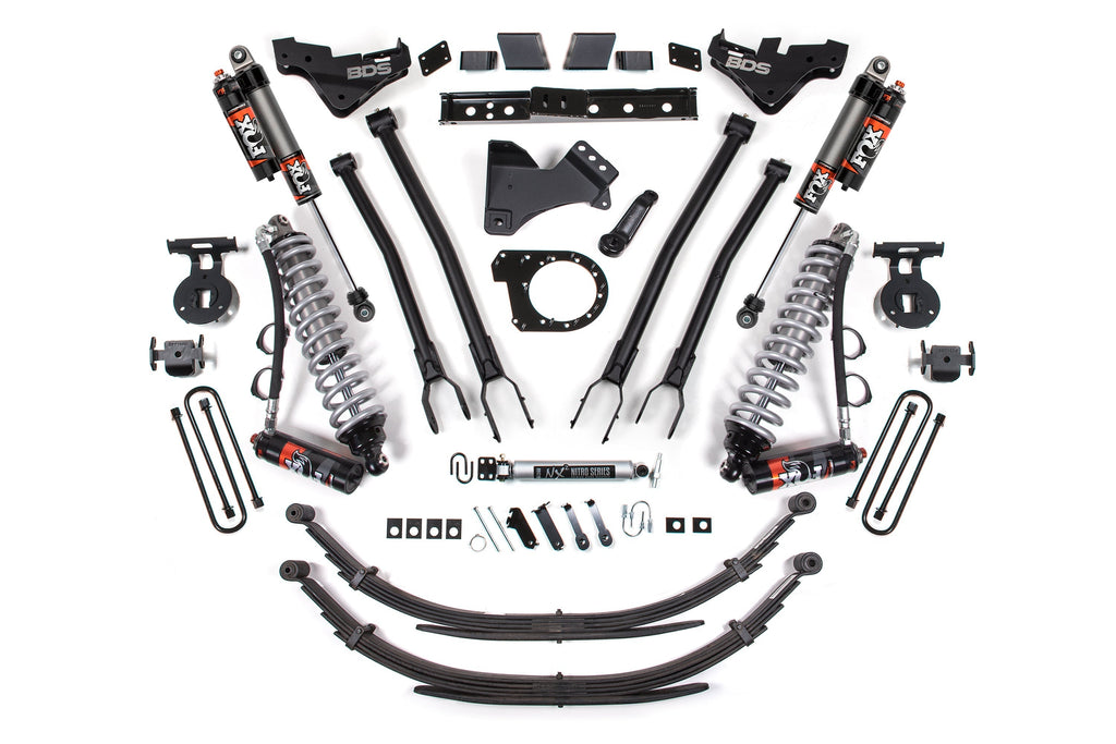 7 Inch Lift Kit w/ 4-Link | FOX 2.5 Performance Elite Coil-Over Conversion | Ford F250/F350 Super Duty (23-25) 4WD | Diesel