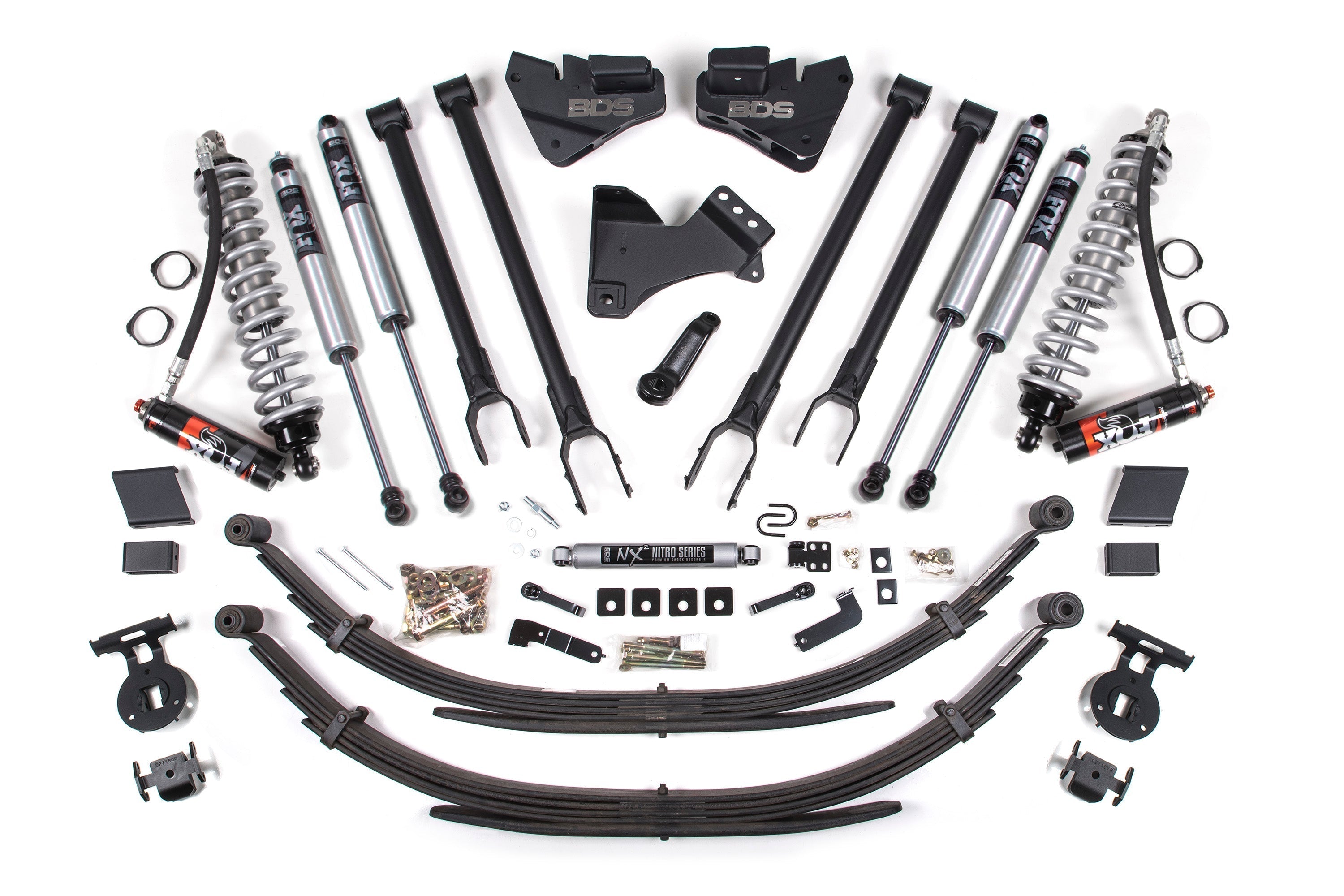 5 Inch Lift Kit w/ 4-Link | FOX 2.5 Performance Elite Coil-Over Conversion | Ford F250/F350 Super Duty (20-22) 4WD | Diesel