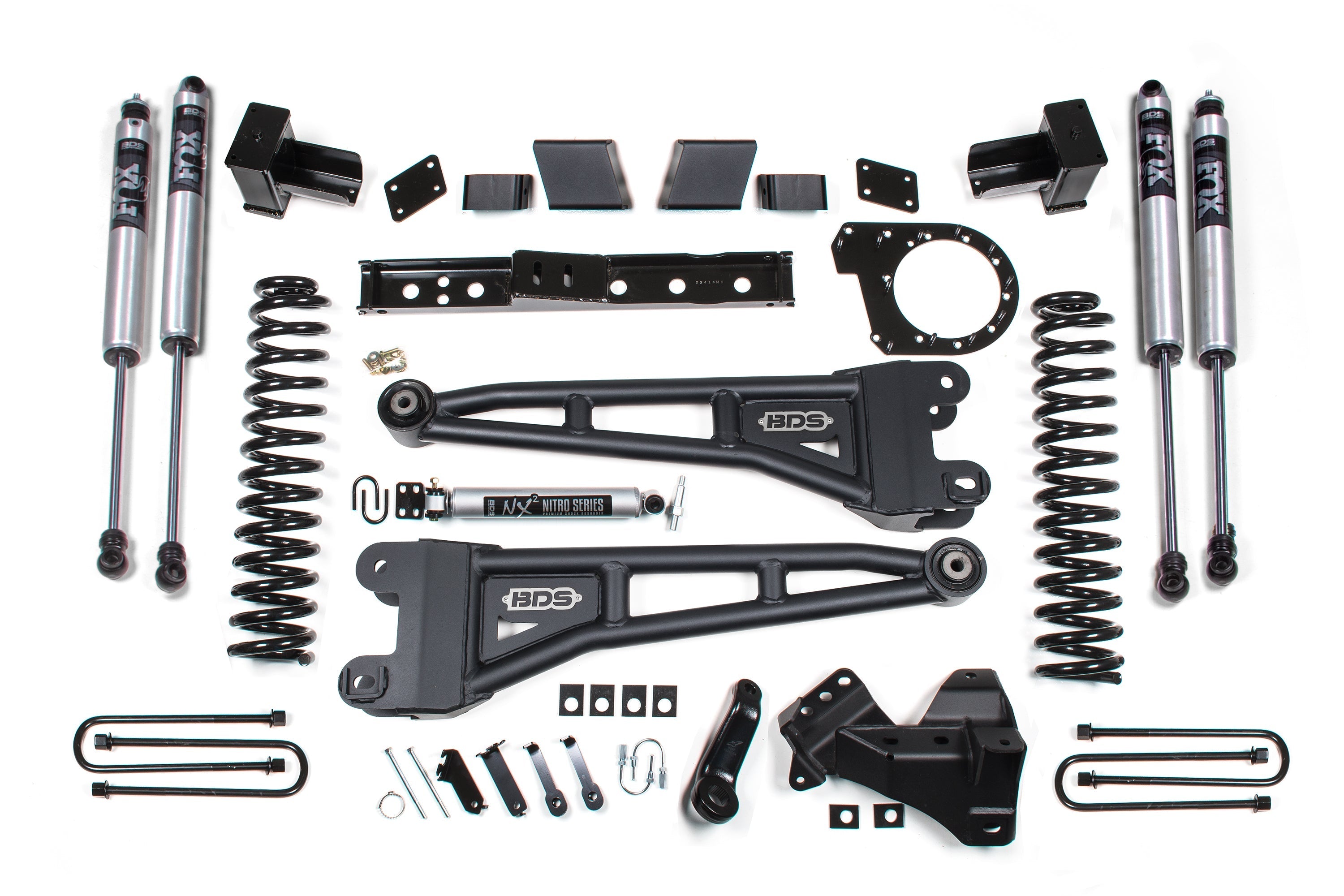 BDS Suspension 6 Inch Lift Kit w/ Radius Arm | Ford F250/F350 Super Duty (17-19) 4WD | Diesel | Block w/3 Leaf - FOX 2.0 Shocks