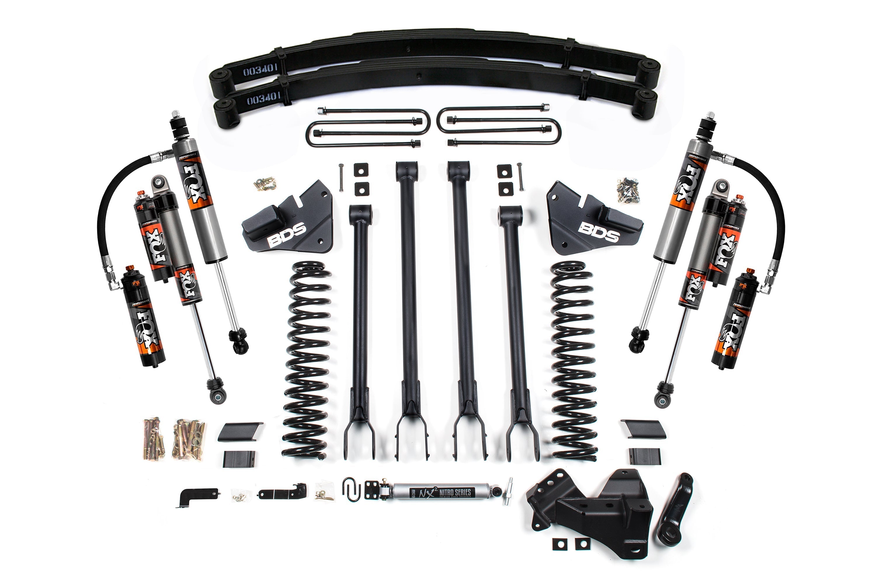4 Inch Lift Kit | 4-Link Conversion | Ford F250 / F350 Super Duty (17-19) 4WD | Gas