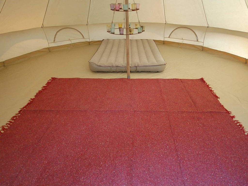 Eco Natural Handloomed Rugs - Burgundy