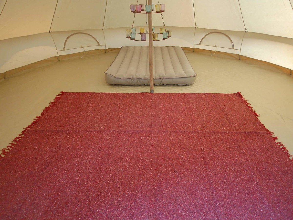 Eco Natural Handloomed Rugs - Burgundy