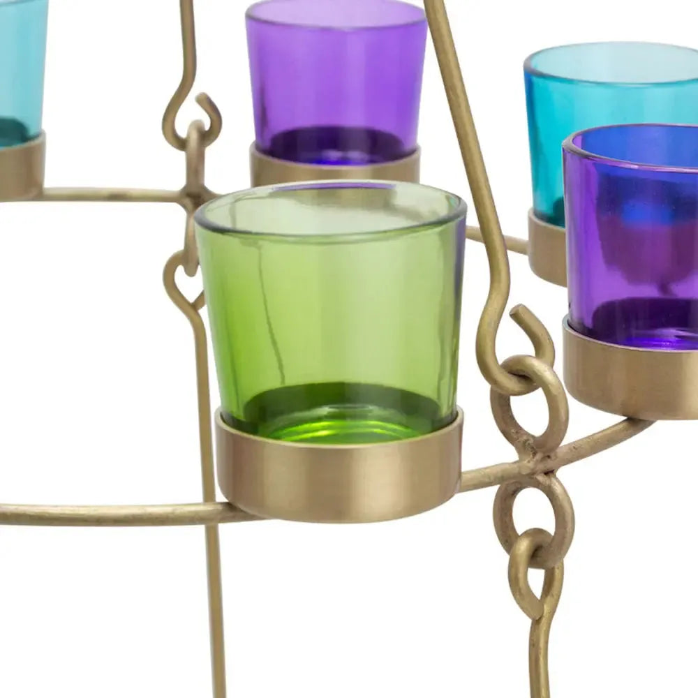 Boutique Camping Bell Tent Tea Light Chandelier