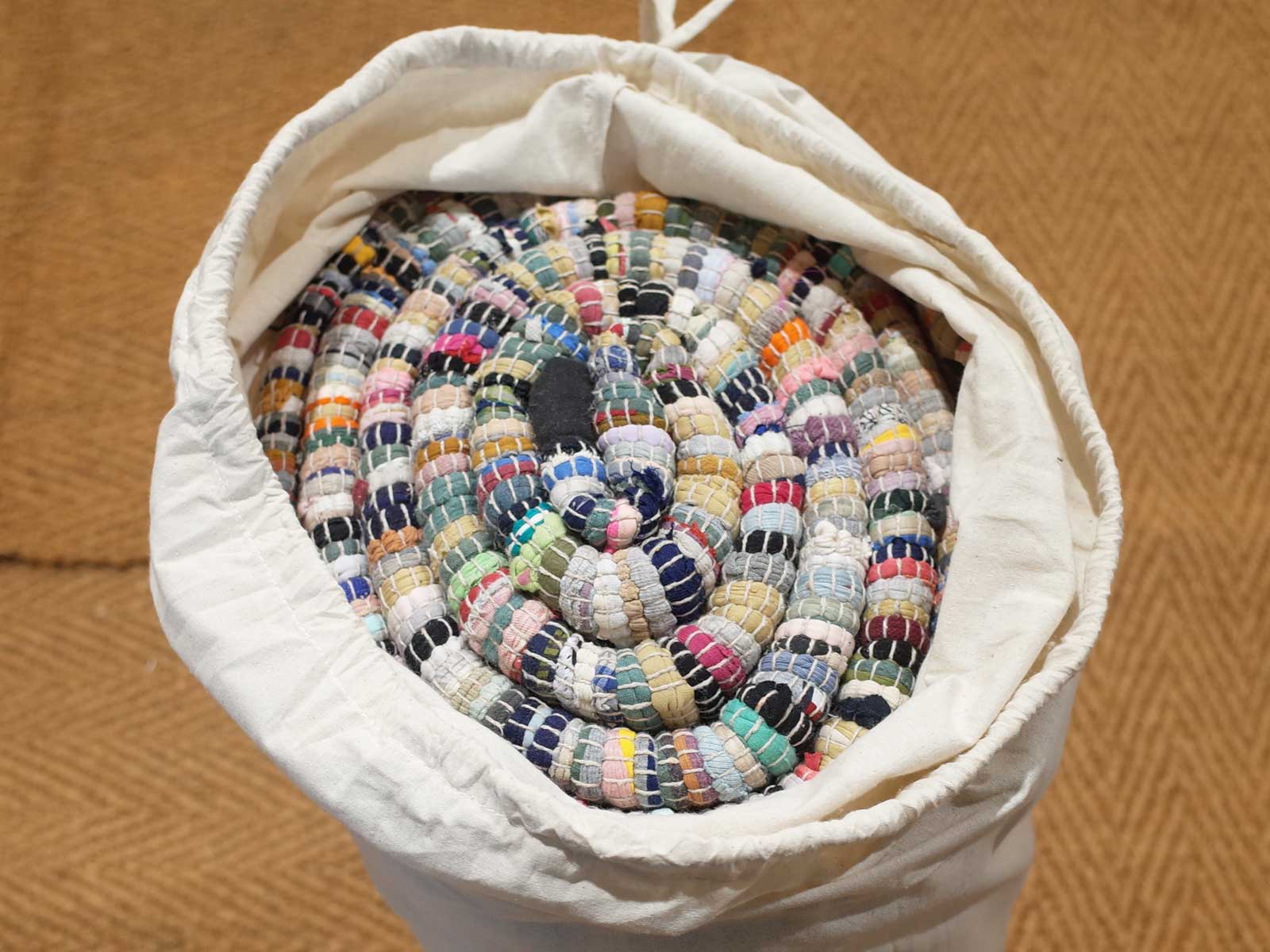 Recycled Cotton Chindi Carpet for Emperor Bell Tent (Half Moon)