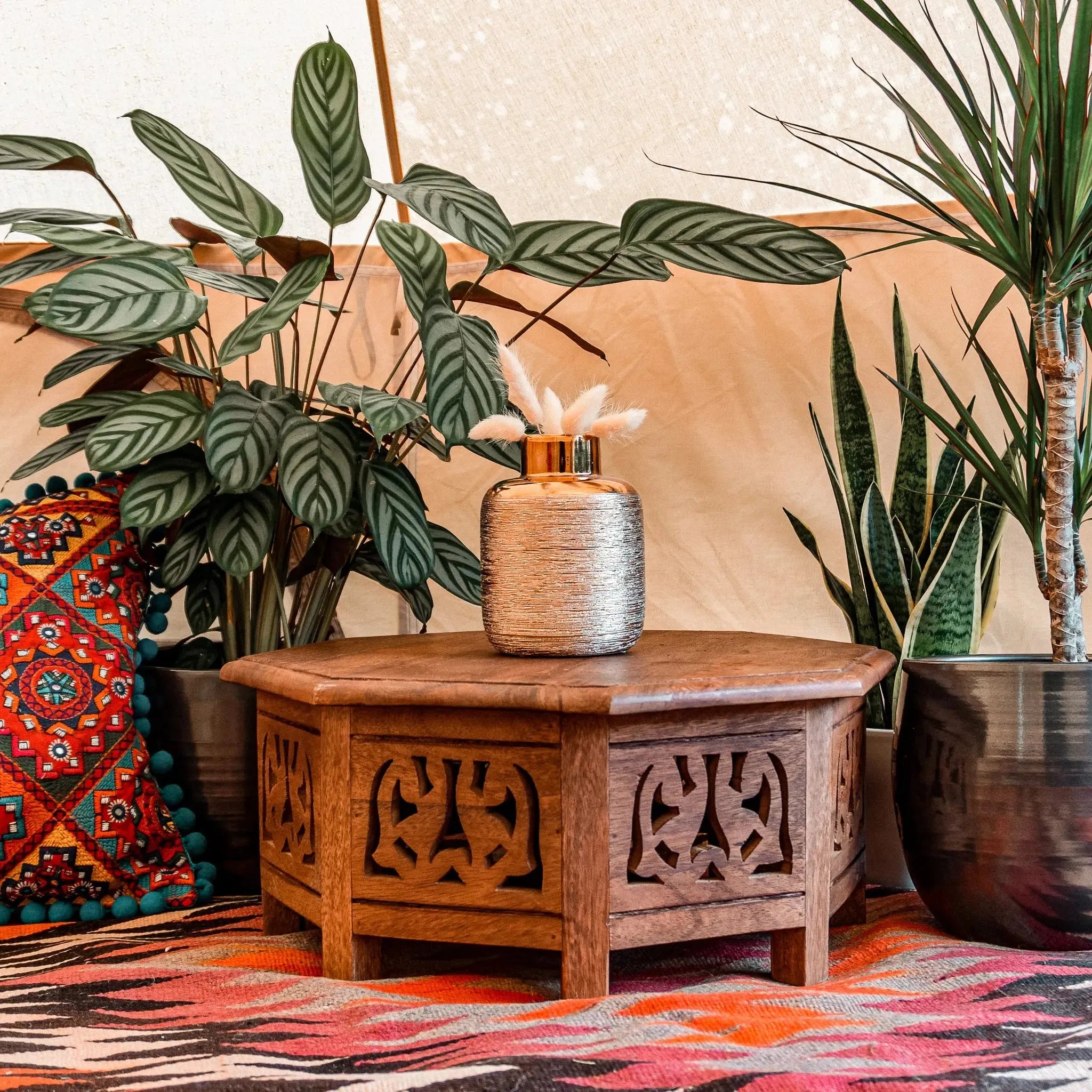 Boutique Camping Hand Painted Camping Bajot Table