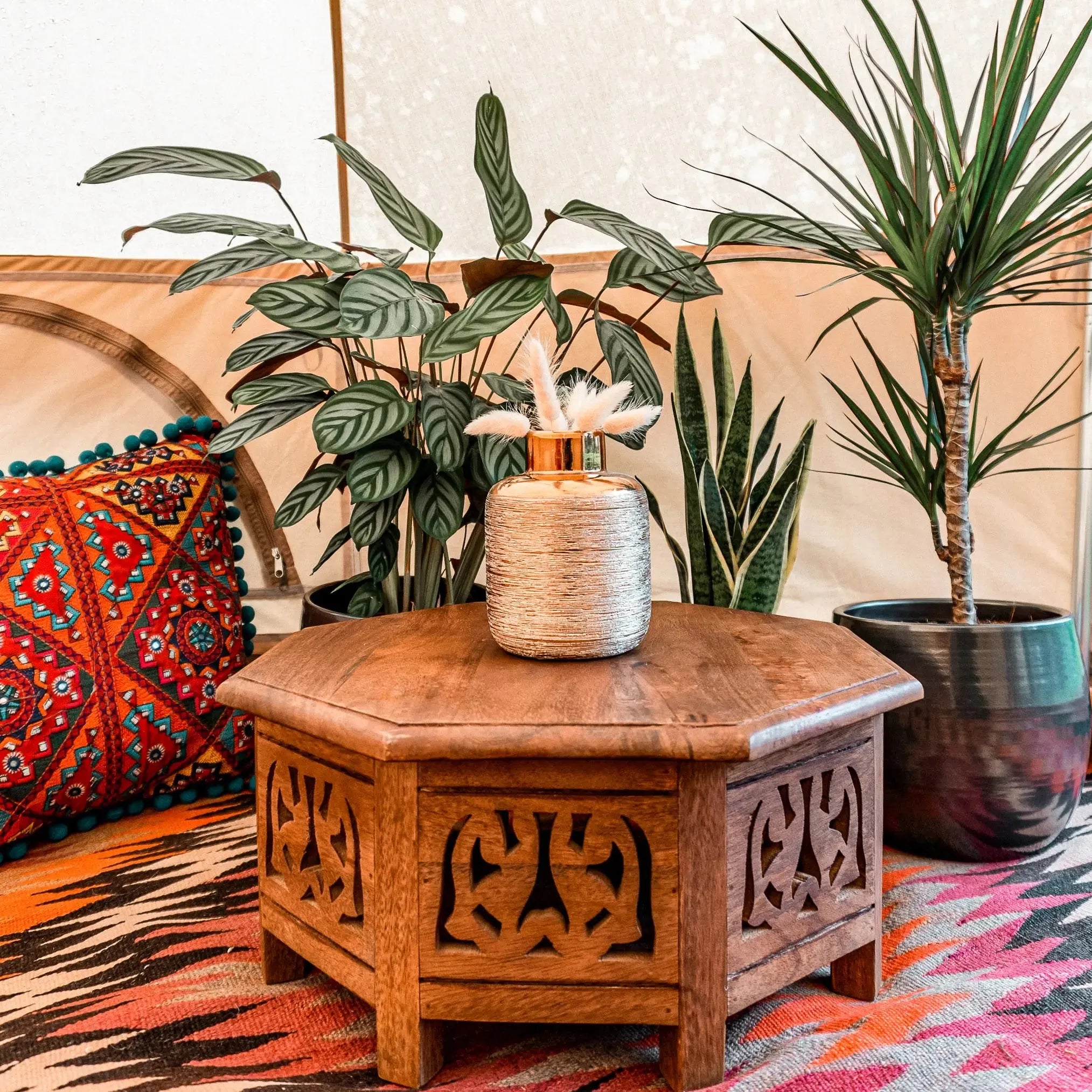 Boutique Camping Hand Painted Camping Bajot Table