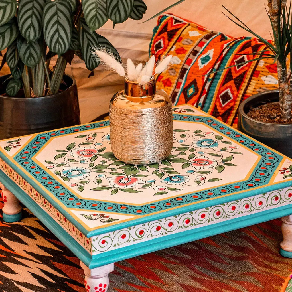 Boutique Camping Hand Painted Camping Bajot Table