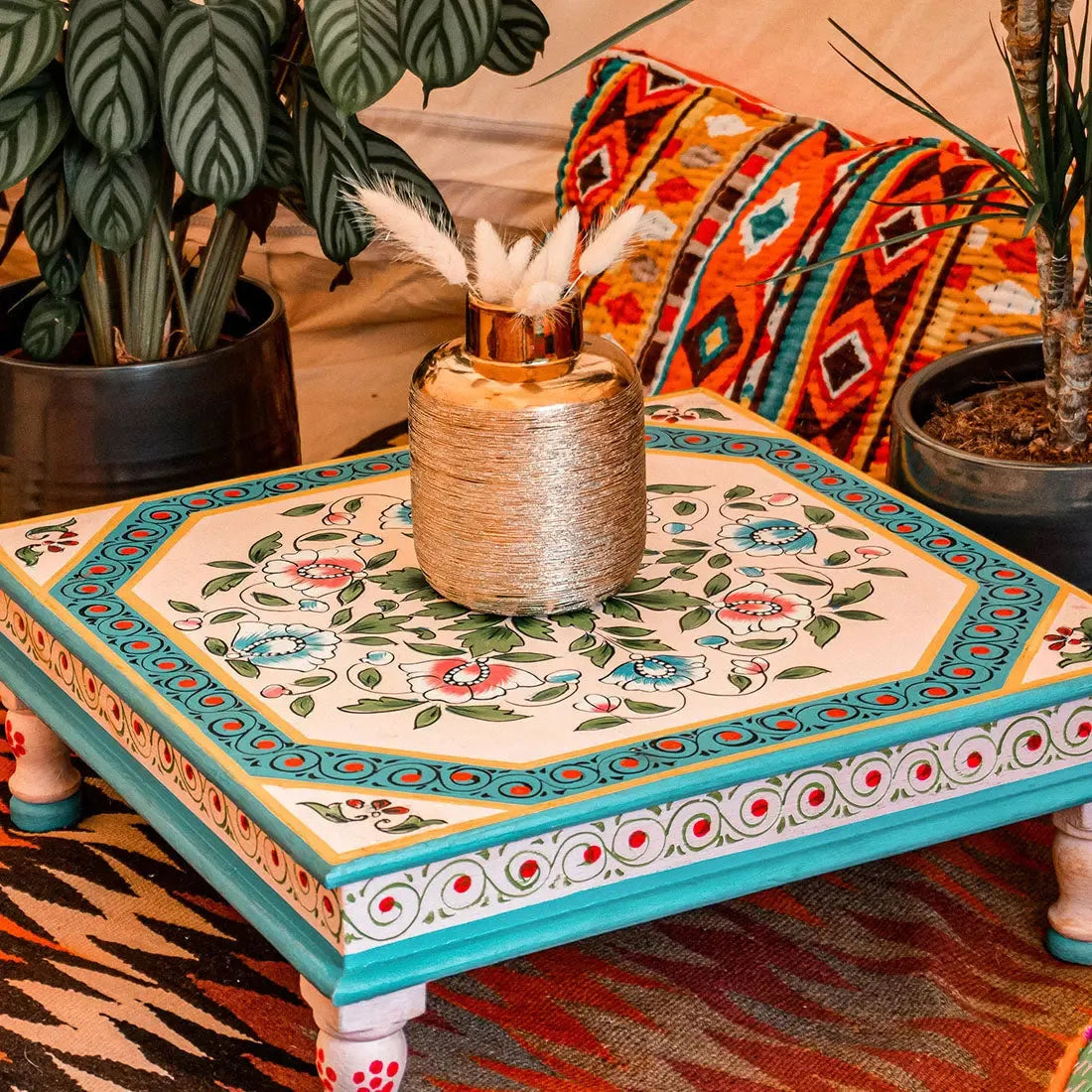 Boutique Camping Hand Painted Camping Bajot Table