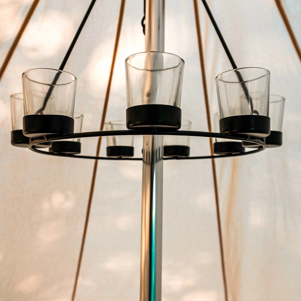 Boutique Camping Bell Tent Tea Light Chandelier