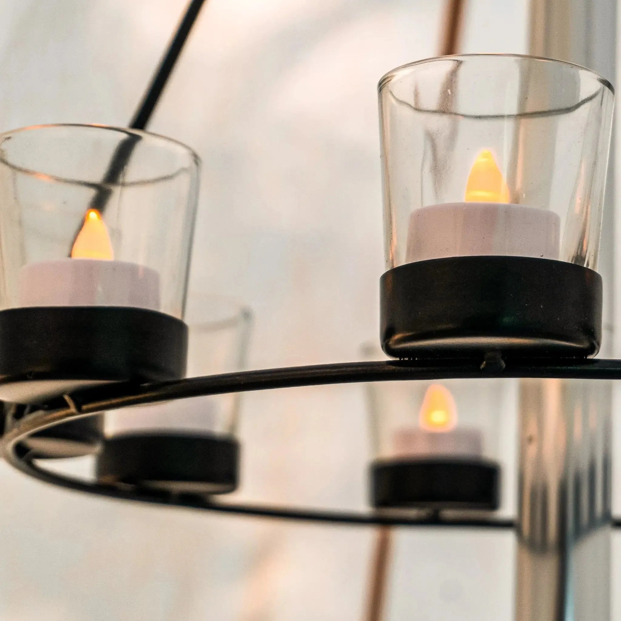 Boutique Camping Bell Tent Tea Light Chandelier