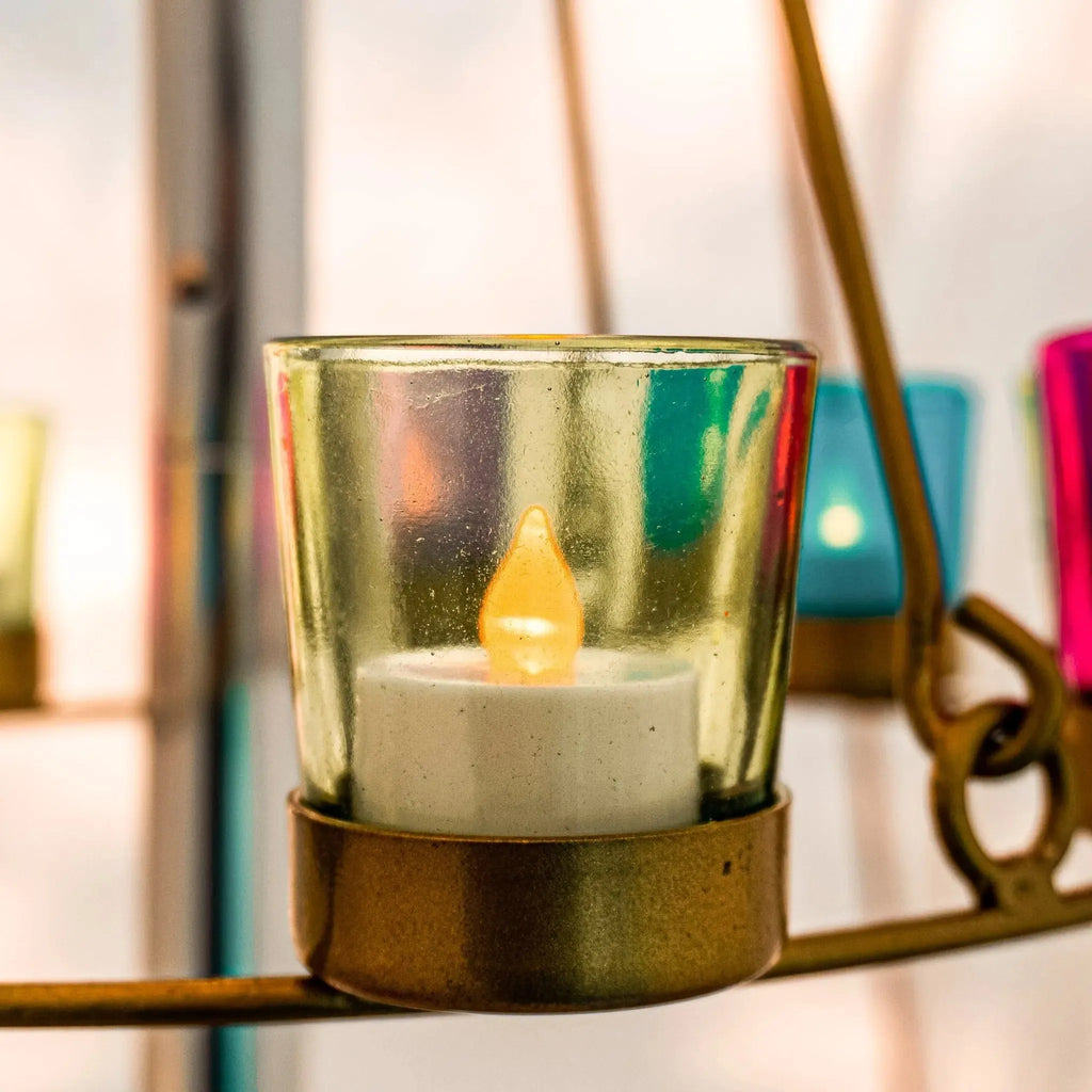 Boutique Camping Bell Tent Tea Light Chandelier