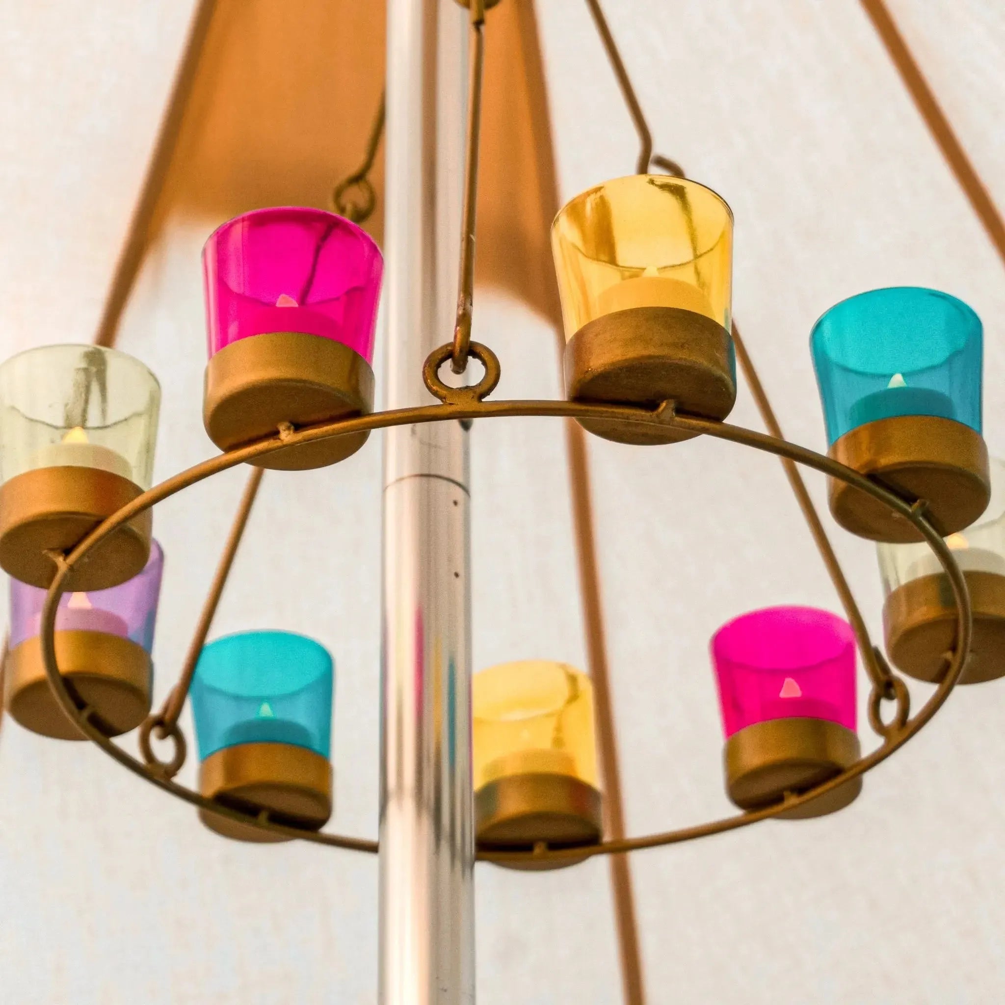 Boutique Camping Bell Tent Tea Light Chandelier