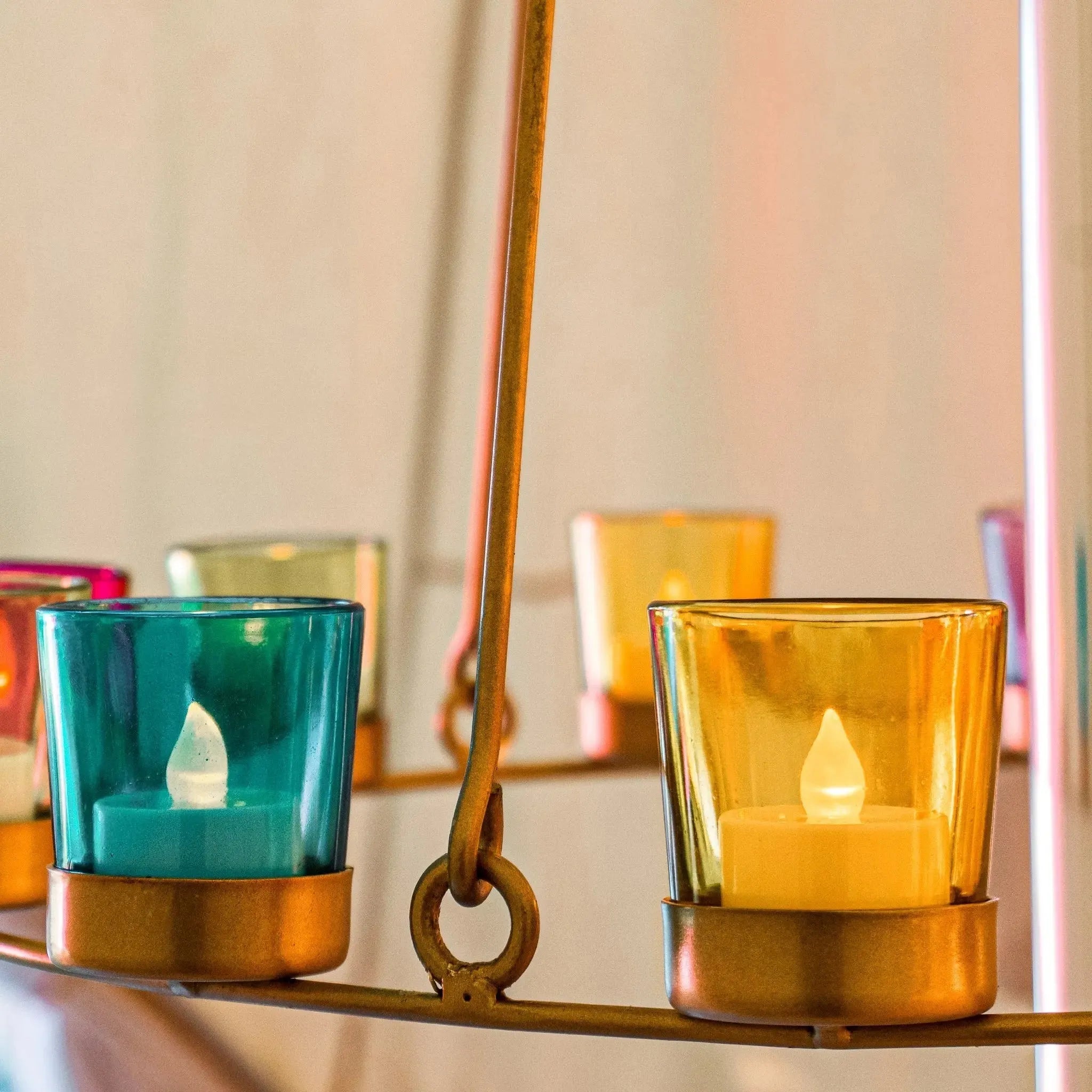 Boutique Camping Bell Tent Tea Light Chandelier