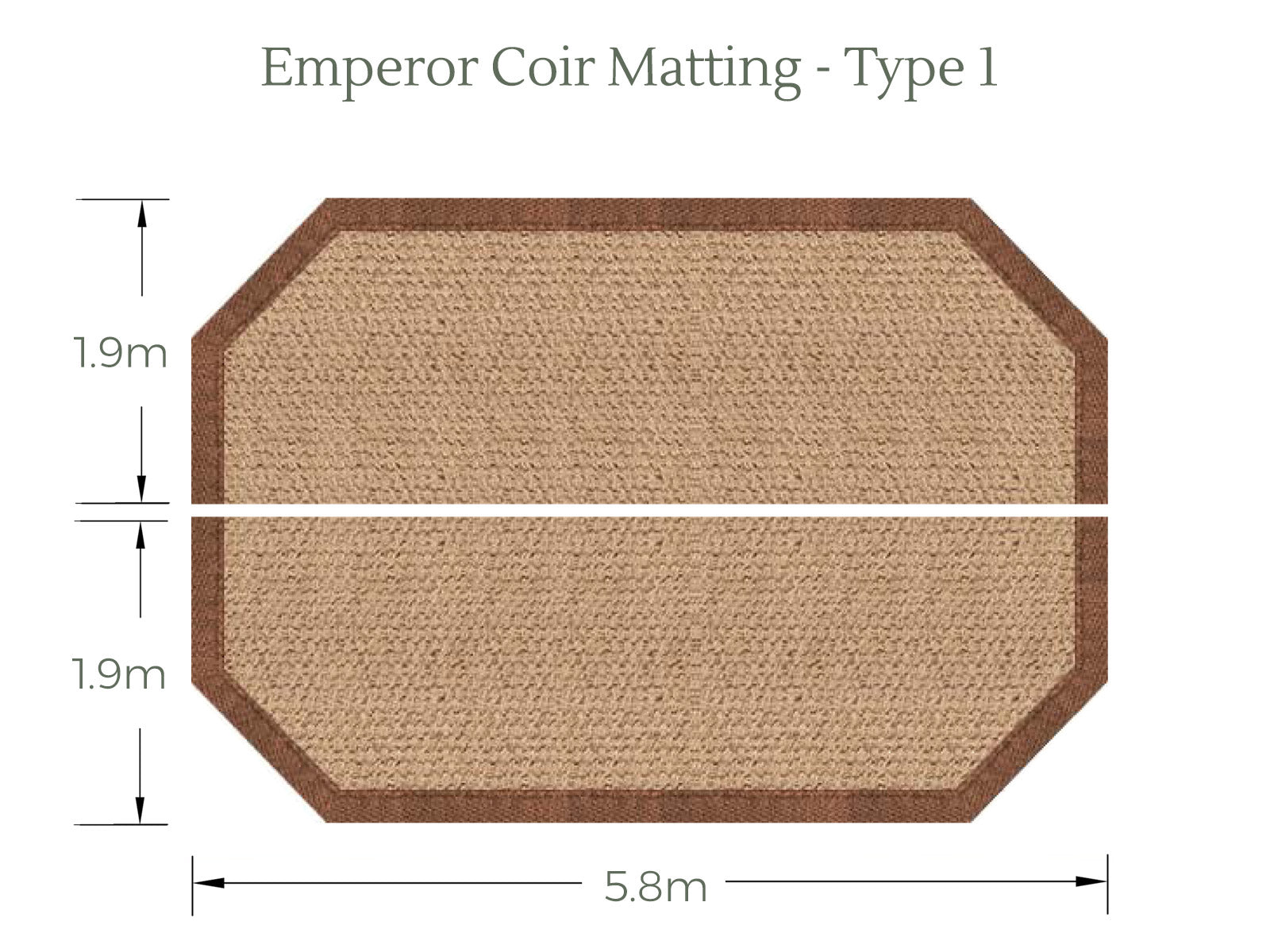 Emperor Tent Coir Matting (Type 1, lengthways fit)