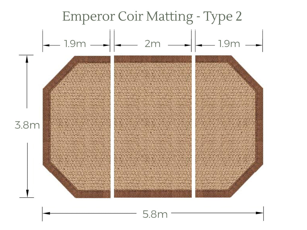 Emperor Tent Coir Matting (Type 2, widthways fit)
