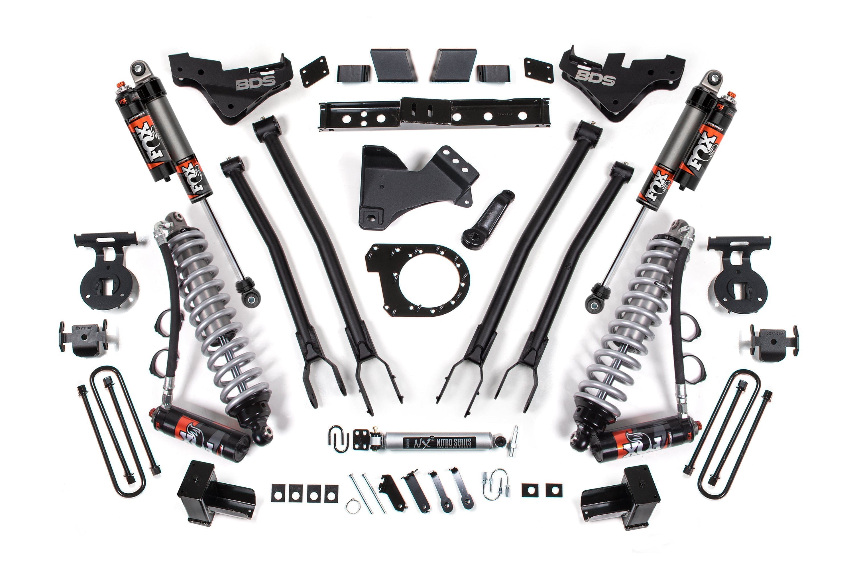 7 Inch Lift Kit w/ 4-Link | FOX 2.5 Performance Elite Coil-Over Conversion | Ford F250/F350 Super Duty (23-25) 4WD | Diesel
