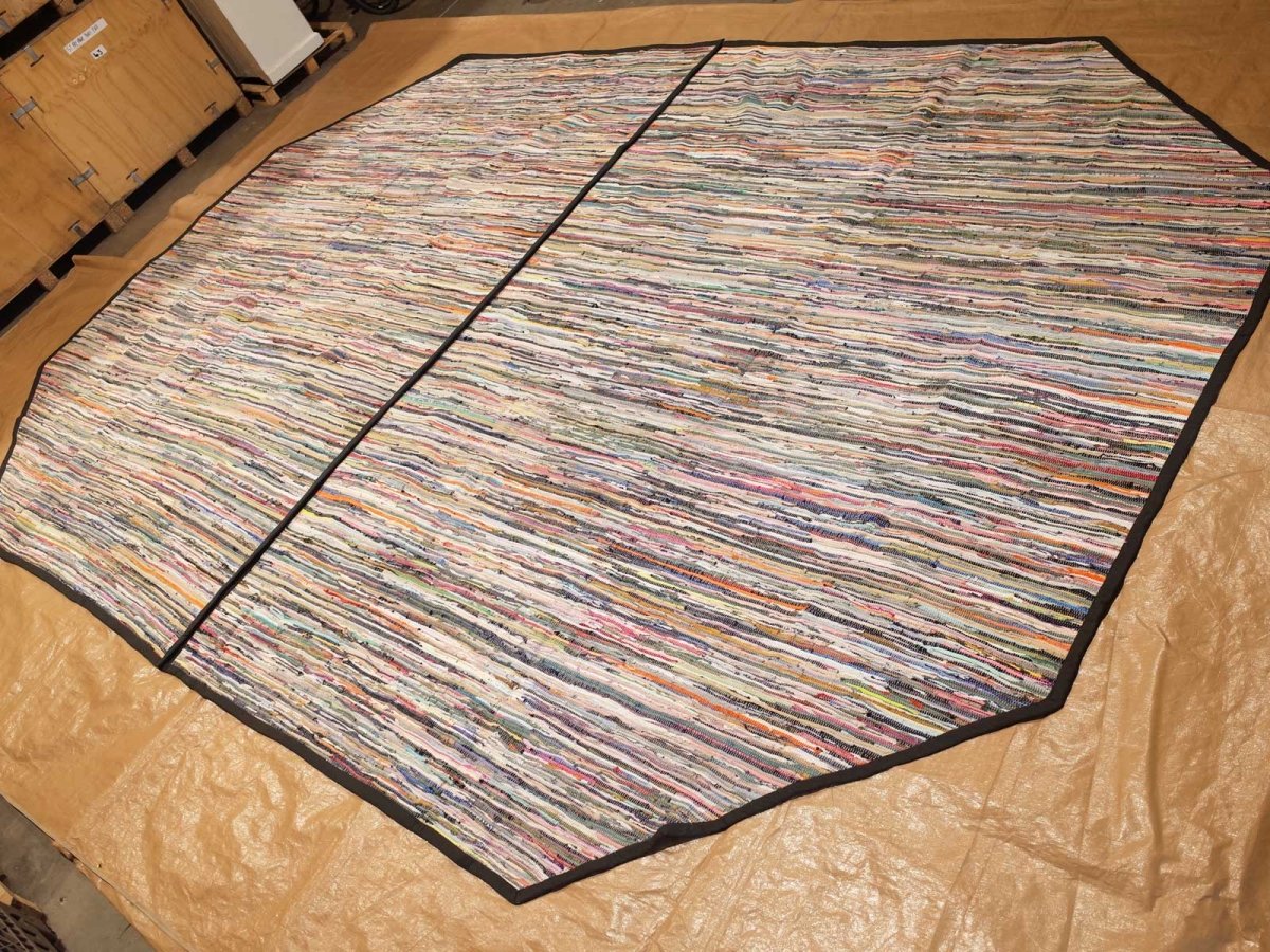 Recycled Cotton Chindi Carpet for Emperor Bell Tent (Half Moon)