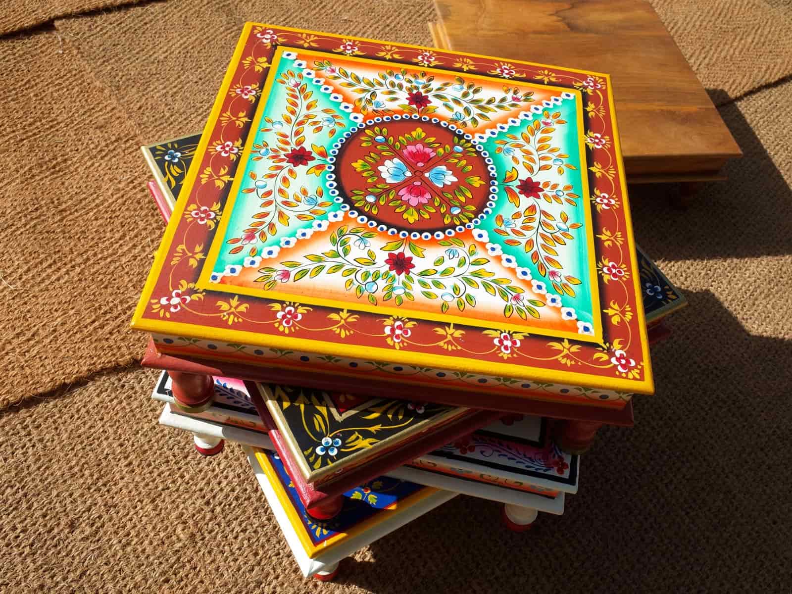 Camping with Soul Square Indian Table - Ochre