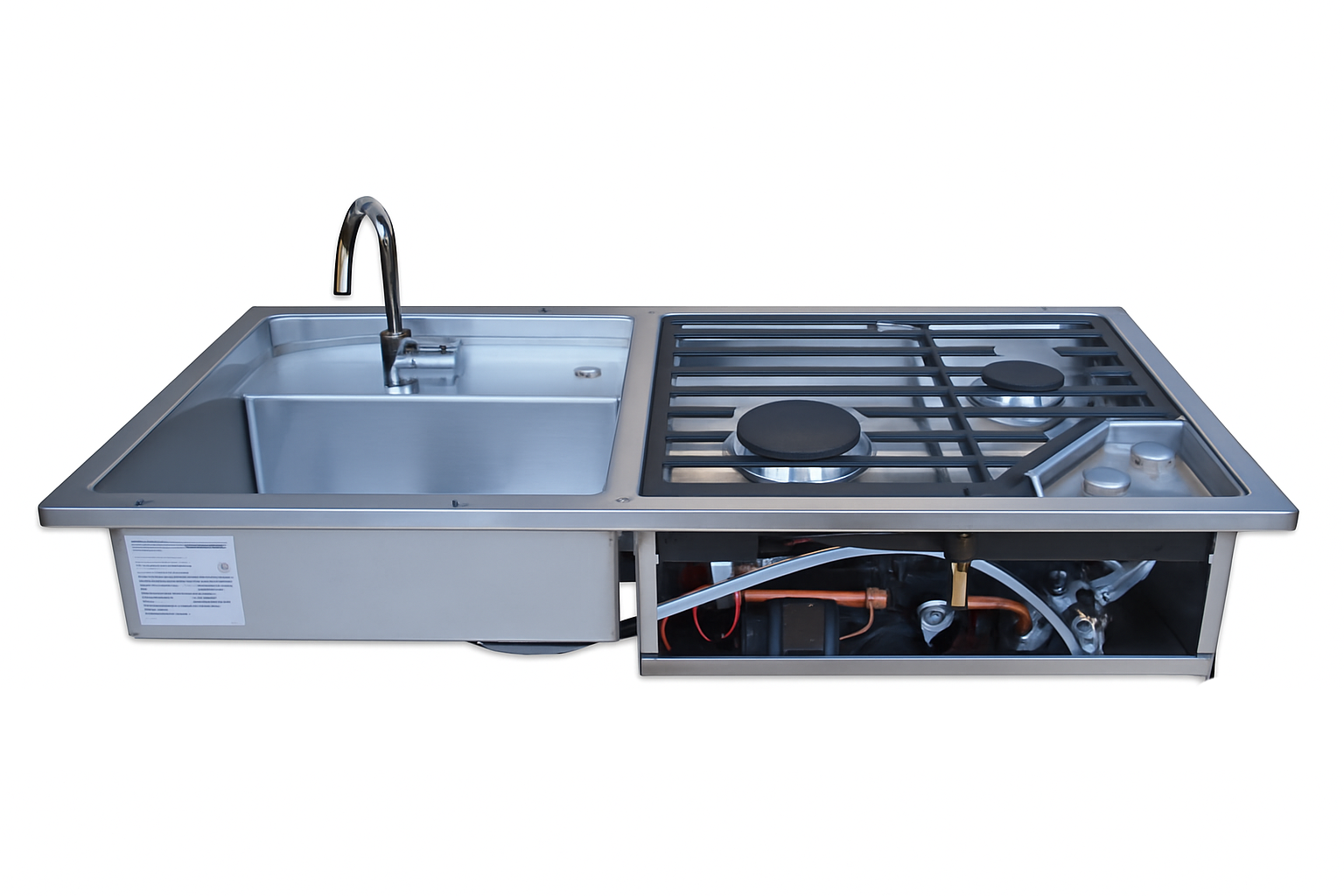 Hitch Kitchen Insert with Sink, Dual Burners & Water Pump