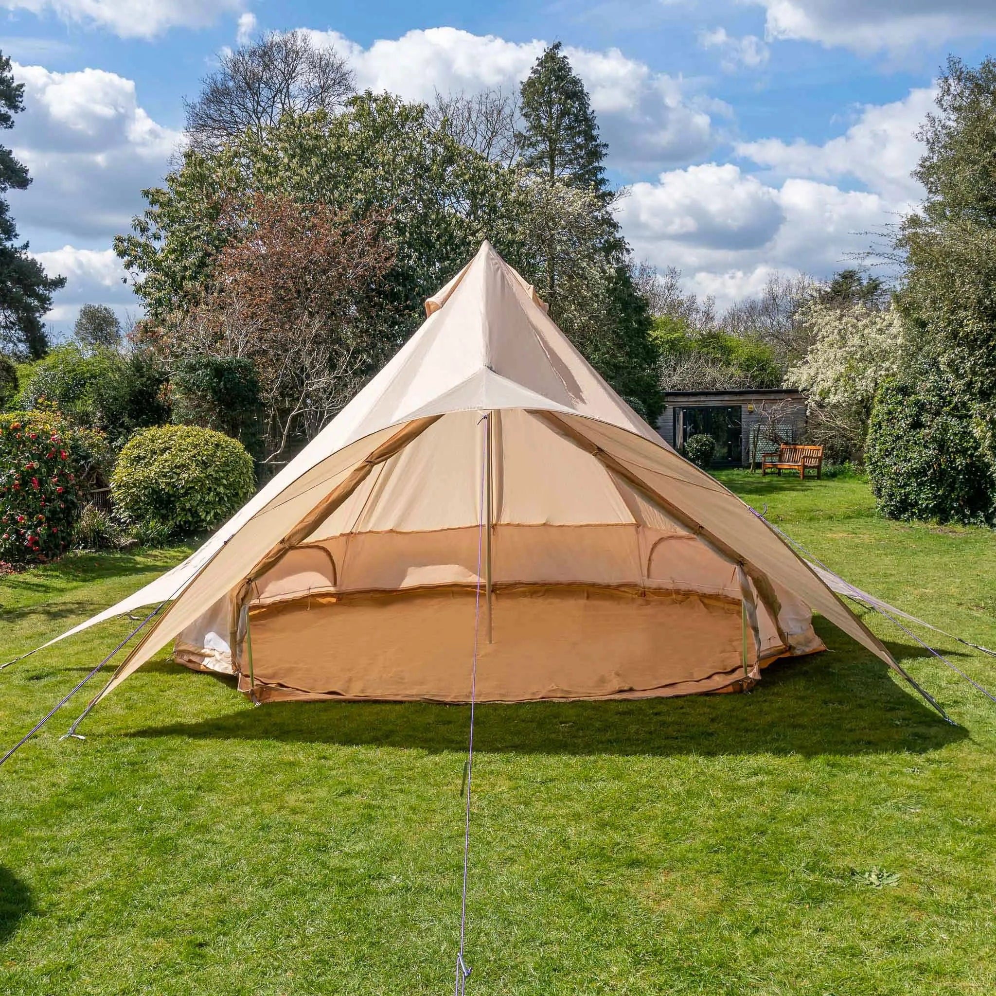 Boutique Camping Bell Tent Half Moon Jute Matting