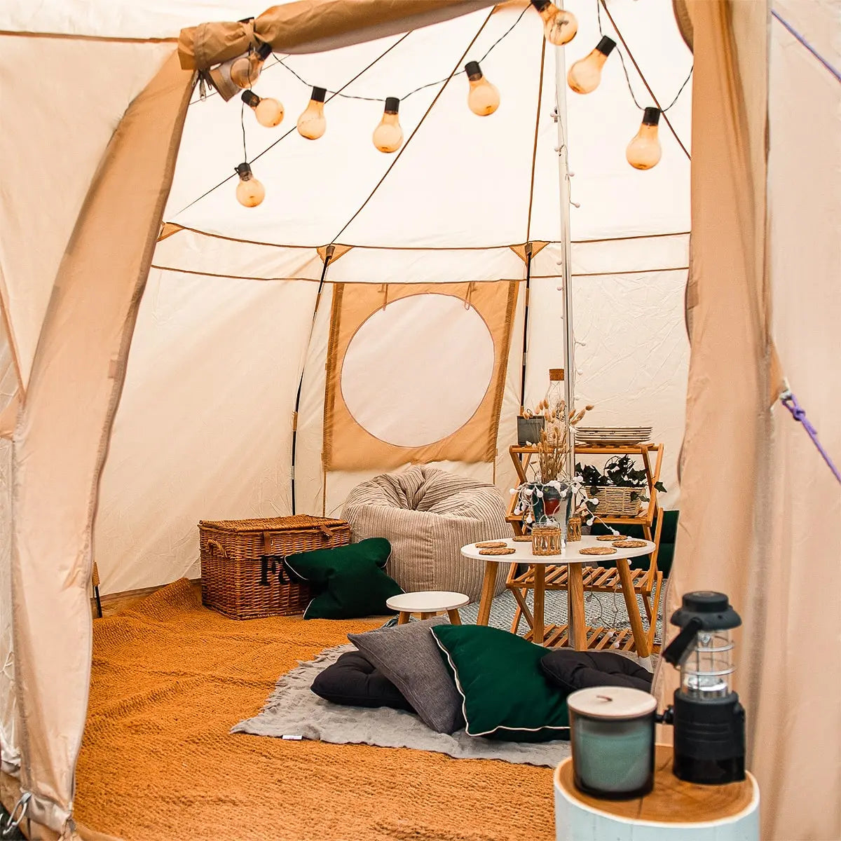 Boutique Camping Bell Tent Half Moon Coir Matting