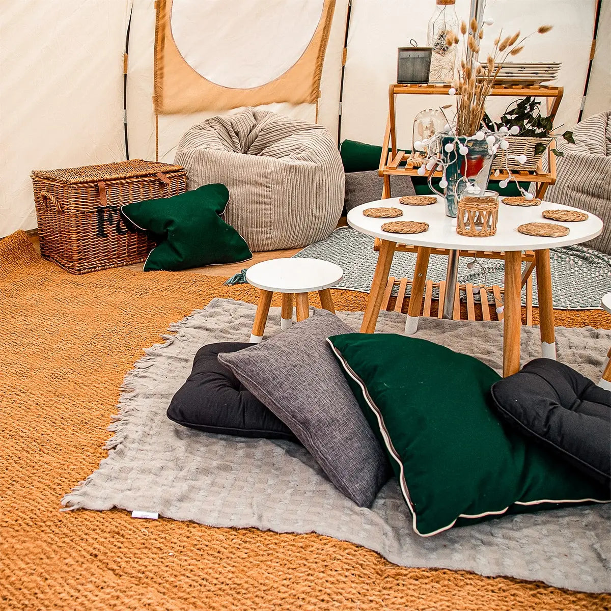 Boutique Camping Bell Tent Half Moon Coir Matting