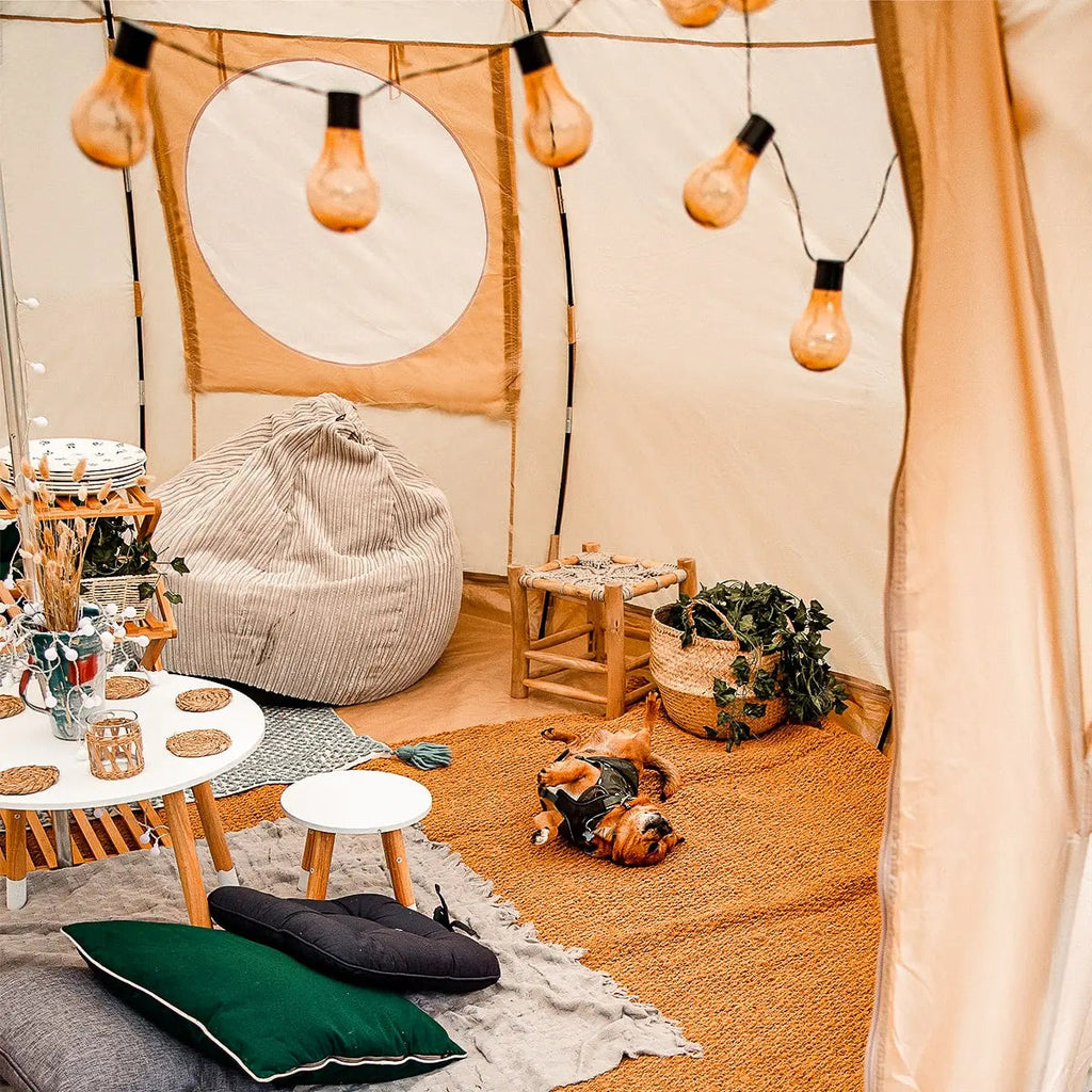 Boutique Camping Bell Tent Half Moon Coir Matting