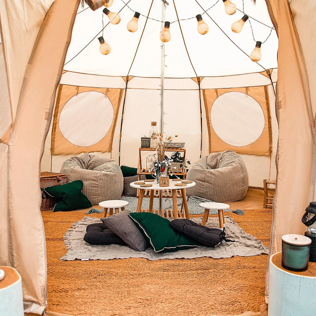 Boutique Camping Bell Tent Half Moon Coir Matting