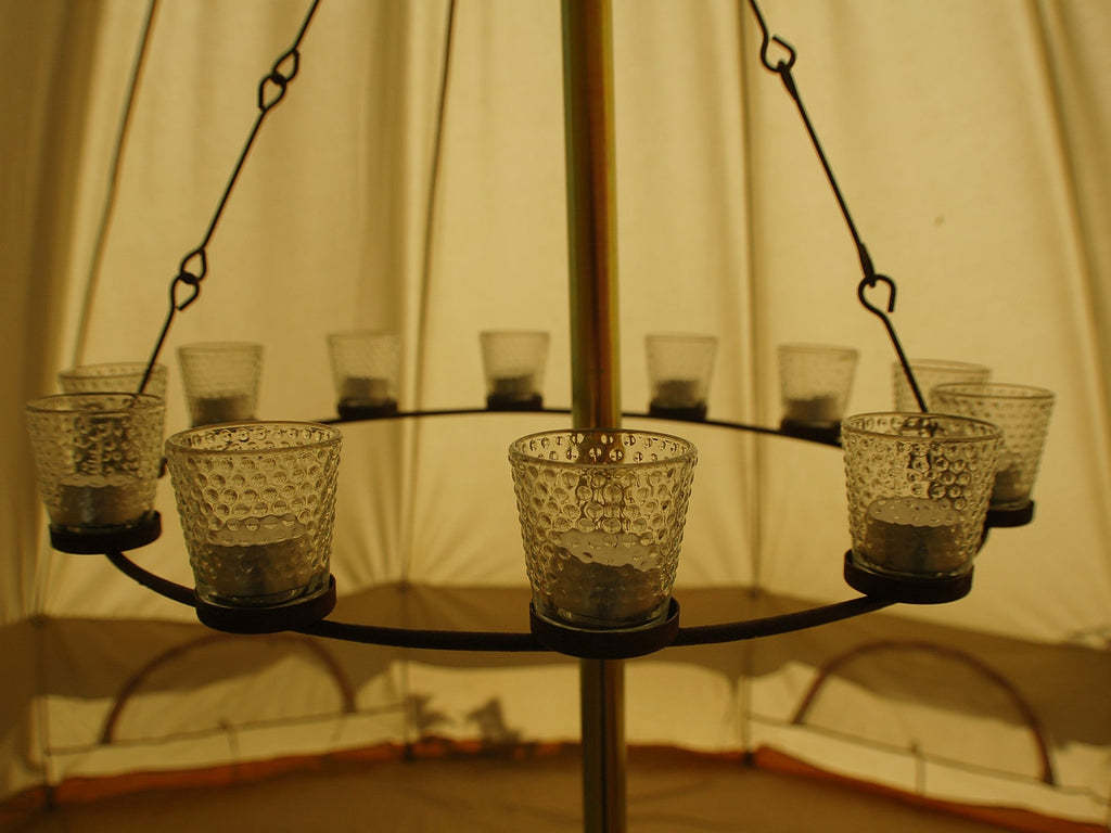 Tea Light Chandelier - Clear Glass