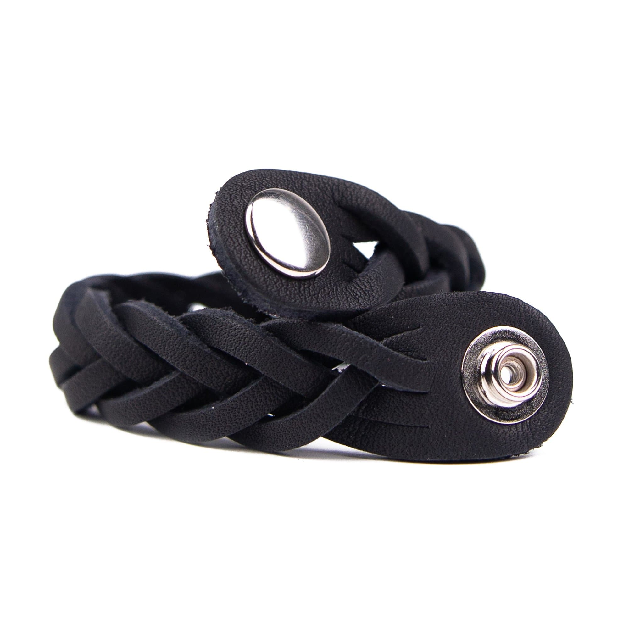 Leather Trinity Braid Bracelet