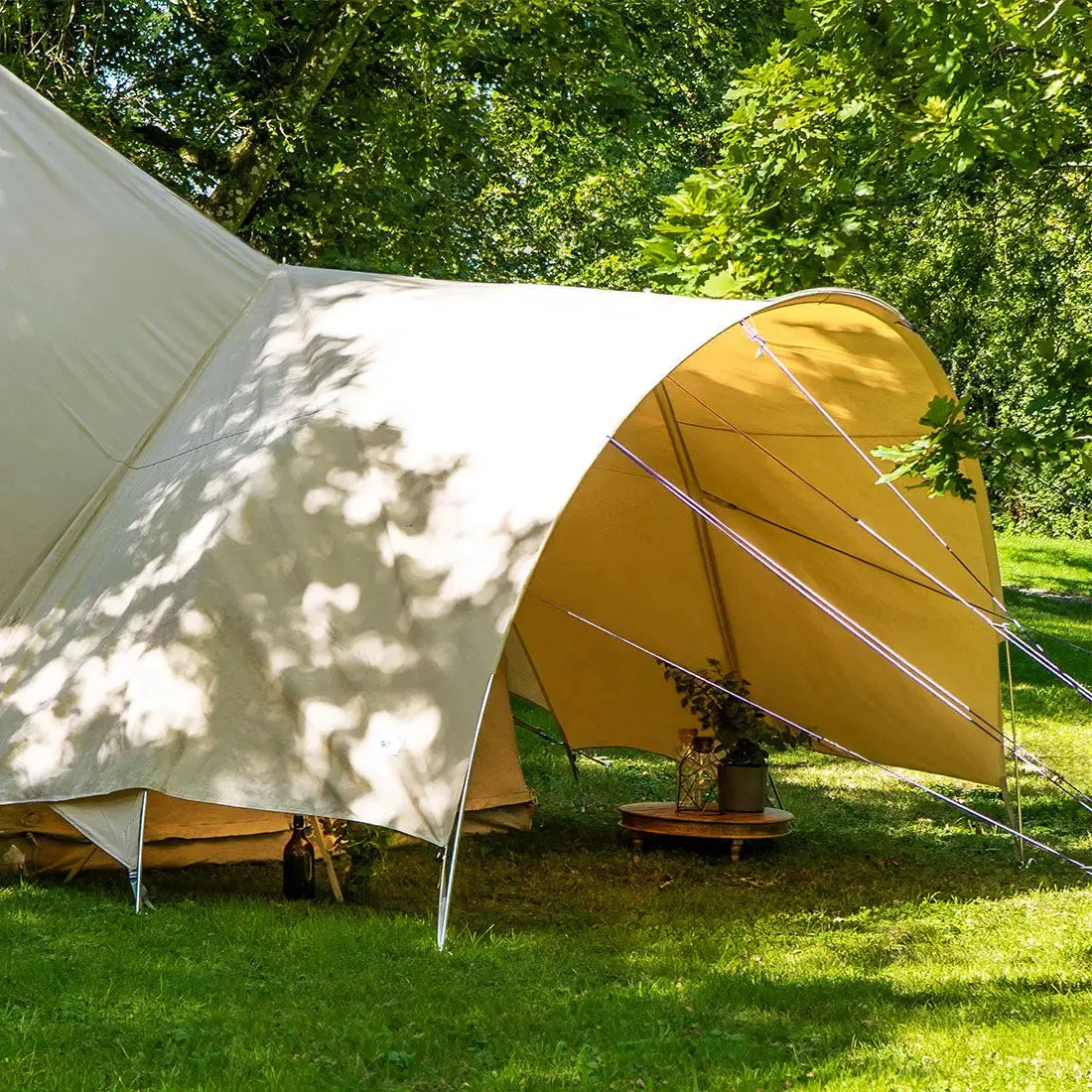 Boutique Camping Bell Tent Curved Canopy Awning